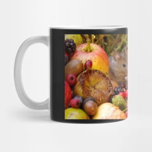 Autumn wild mouse with natures bounty Mug